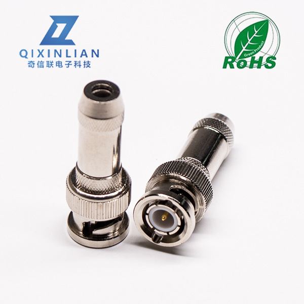 bnc公头面焊Q9连接器 接线75-2线缆全铜镀镍视频馈线传输BNC