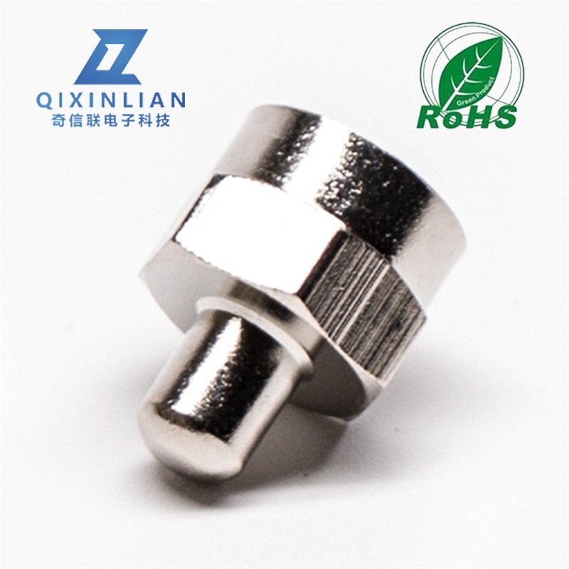 全铜F头公头负载连接器 全铜镀镍0-3G内螺纹内针射频同轴负载插头