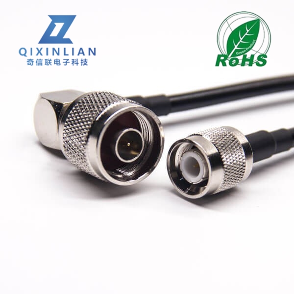 TNC连接器公头直式转N型弯式公头RF线材接RG223 RG58