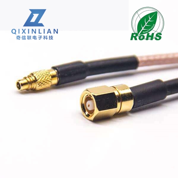 MMCX接口直式公头转SMC直式母头同轴线缆接RG316