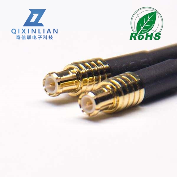 BNC连接线防水母头前锁板直式转MCX公头直式接RG316线