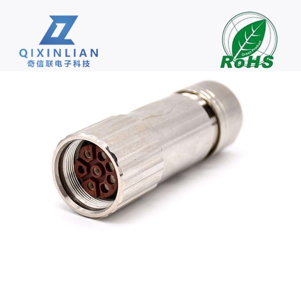插座8芯 M40系列 直式工业母头接线连接器